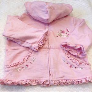 Carter’s 100% Cotton Zip Hood Light Jacket-Pink-9M